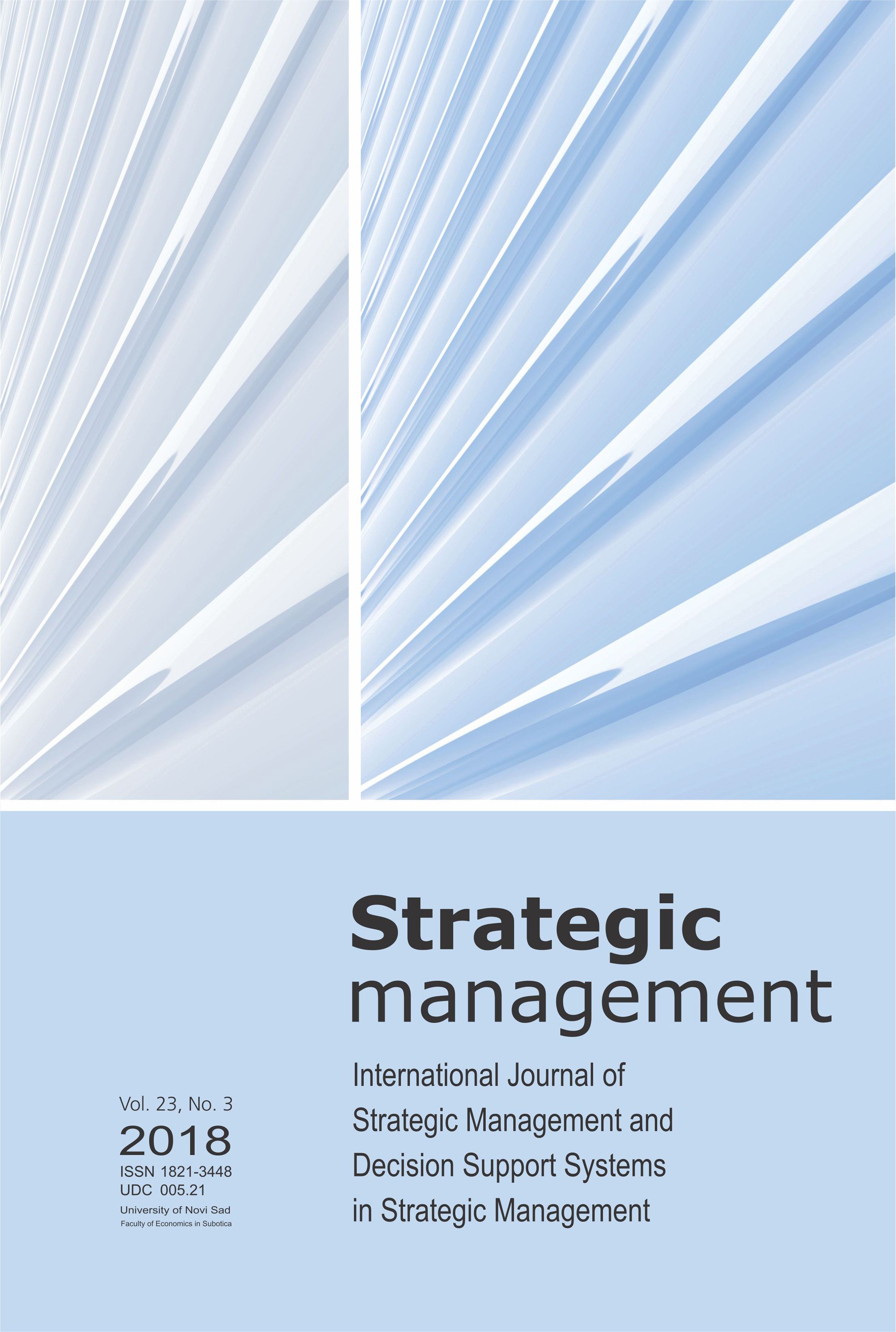 					View Vol. 23 No. 3 (2018): Strategic Management
				