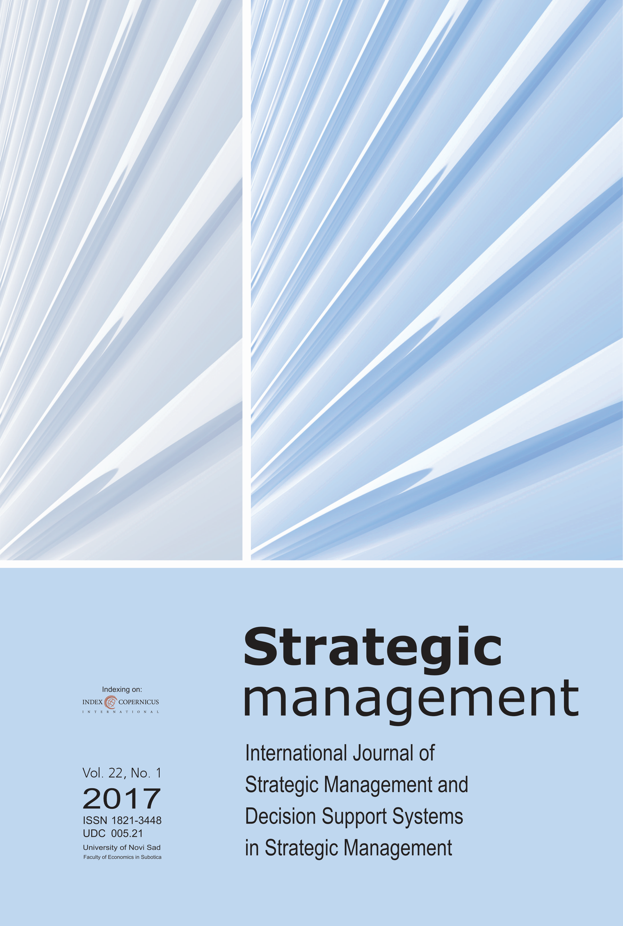 Vol 22 No 1 2017 Strategic Management Strategic Management 