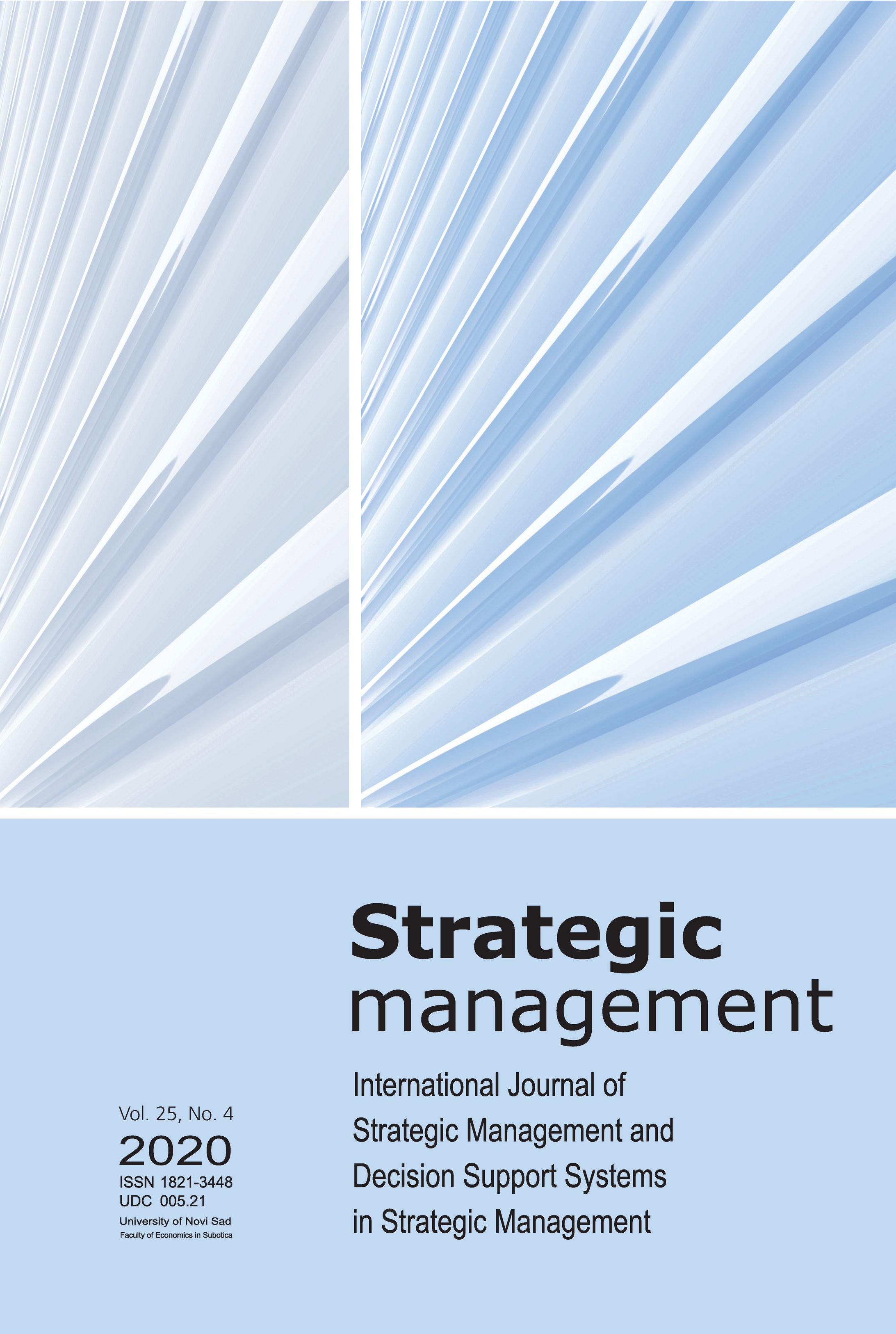 					View Vol. 25 No. 4 (2020): Strategic Management
				