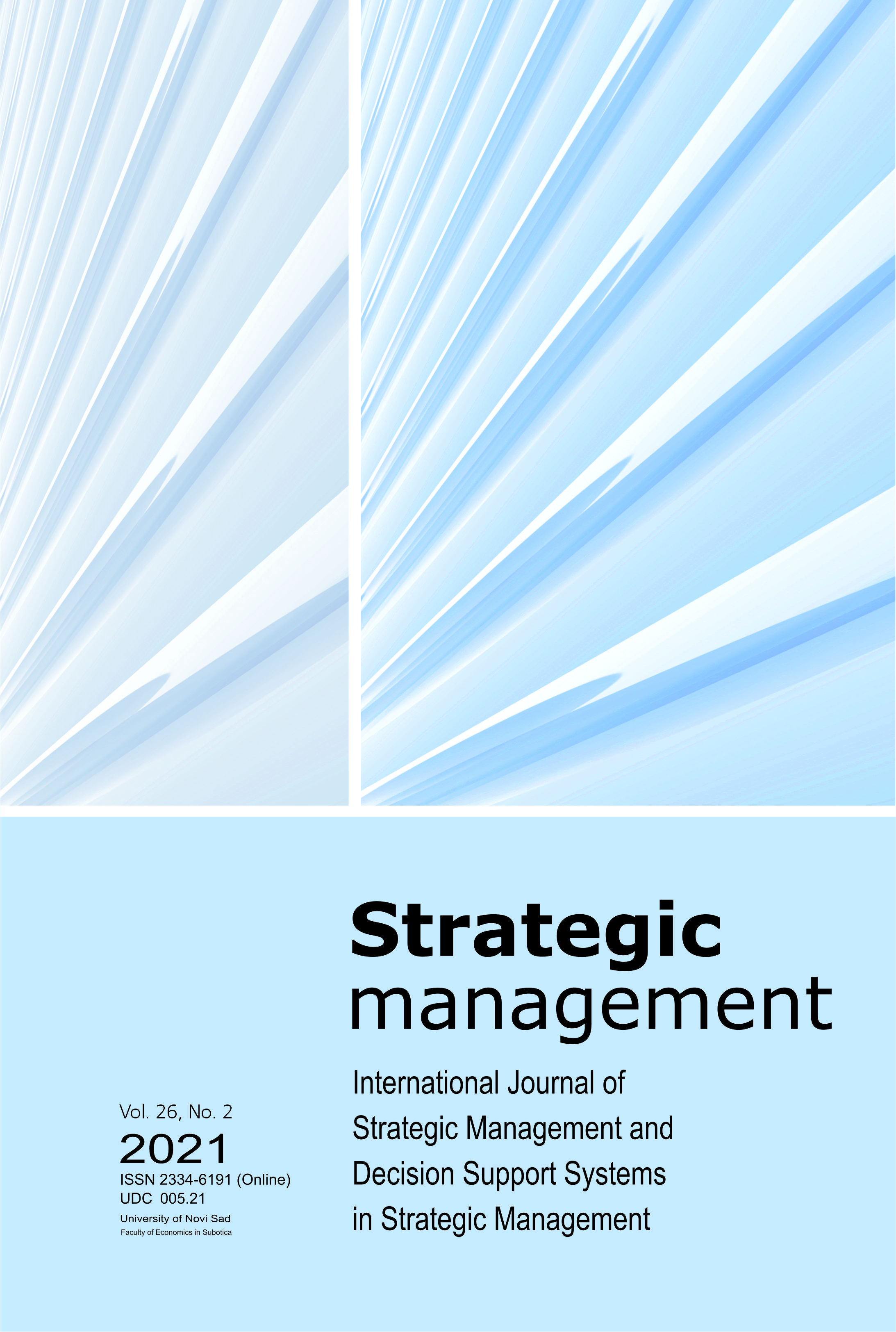 					View Vol. 26 No. 2 (2021): Strategic Management
				